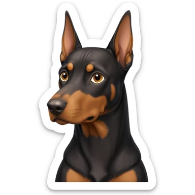 Dobermann european uncropped sticker