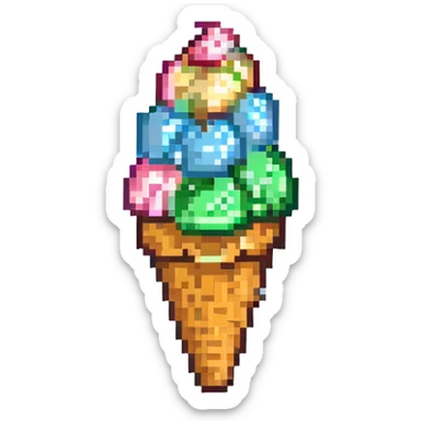 ice cream cone sticker