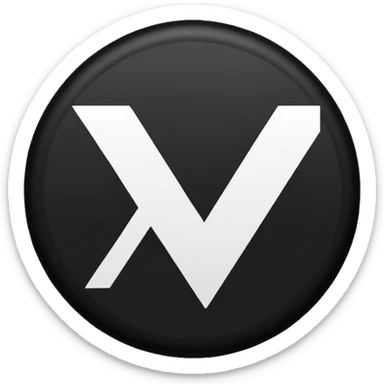 Black circle with a check mark on it sticker