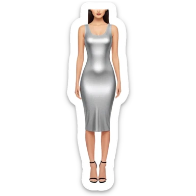 sparkly long bodycon dress sticker