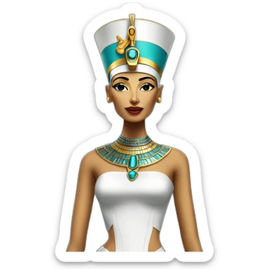 Nefertiti with futuristic dressing sticker