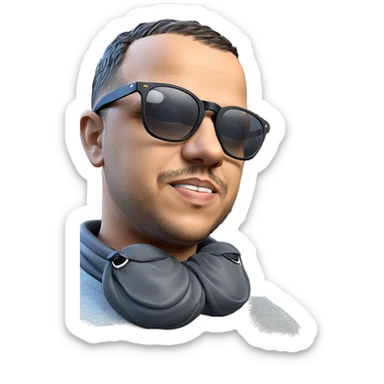 cool dude with shades sticker