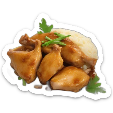 chicken pork adobo dish on a cream plate sticker
