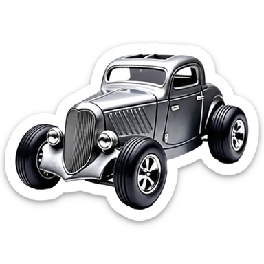 1:10 off-road lcg short wheelbase Basher CatWoman’s 1934 blackened tarnished Darth Vader hotrod ford jaguar rc car (extra wide low profile rock climbing tires without fenders) sticker