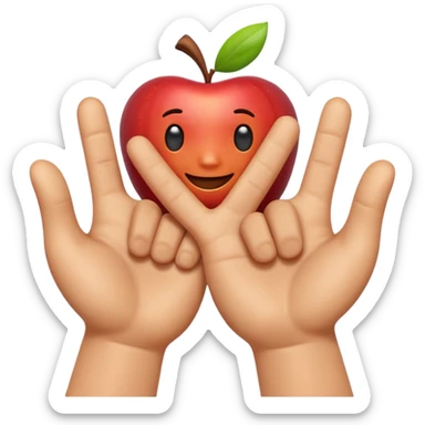 A 3D Apple-style emoji showing two different cartoon hands clapping together in a fun "high five / slap" gesture, only hands visible, with small motion lines and cheerful energy around, colorful and playful design sticker