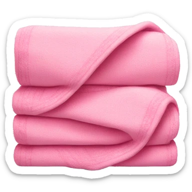 Pink folded Plad blanket sticker