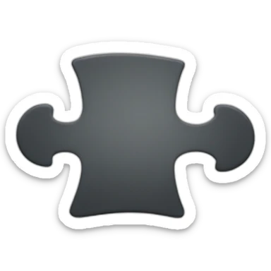 A simple flat emoji of a puzzle piece fitting perfectly into its place, representing alignment with one's abilities and resources. sticker