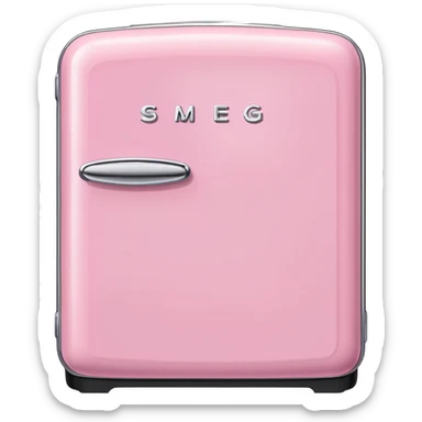 pink smeg fridge sticker
