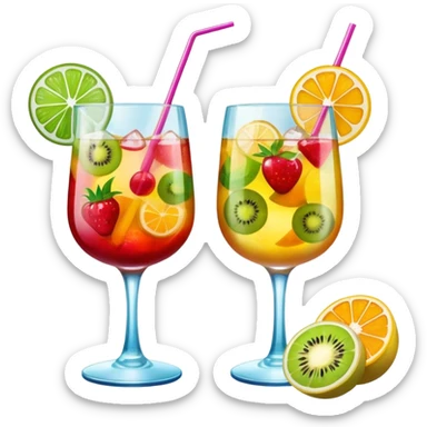 Change this cocktail to emoji style, make cheers action sticker