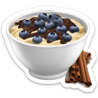 Yogurt Bowl with chocolate chips, blueberries and cinnamon sticker