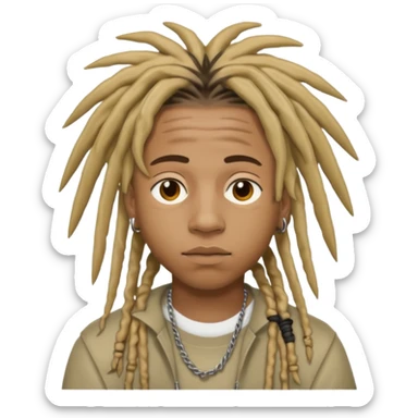 Juice wrld with dreads sticker