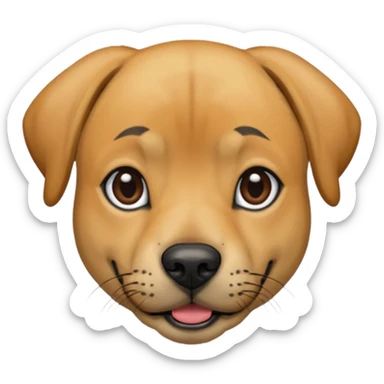 Black mouth cur dog light tan sticker