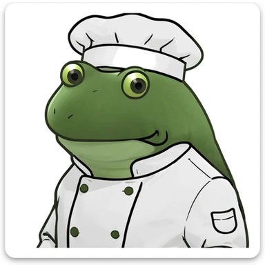 bufo in a chef coat sticker