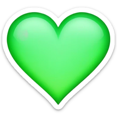 Heart color green light  sticker