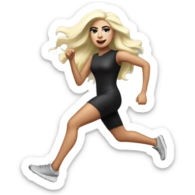 Lady Gaga running sticker