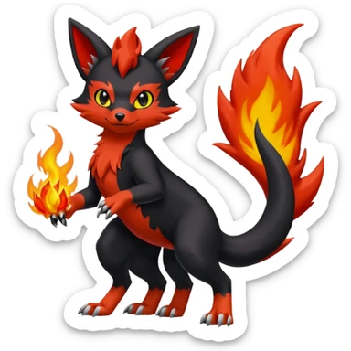 
Houndour-Torracat-
Salandit-Fennekin-Fakémon-Digimon-fusion (full body) sticker
