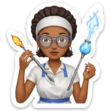 Glass Blower black woman sticker