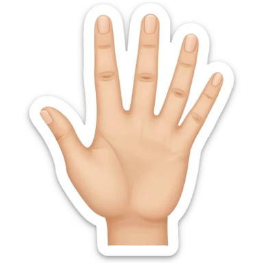 Hand with all fingers up except the ring finger sticker