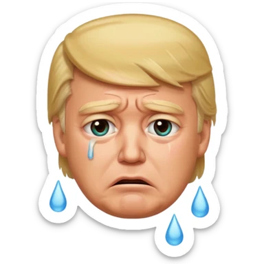 Donald trump cryinf sticker