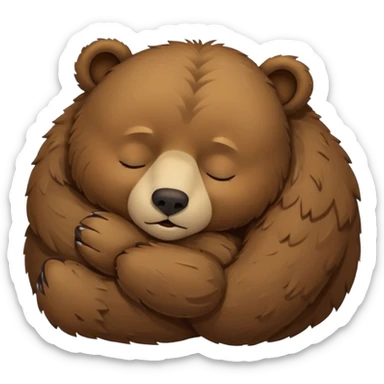 a bear sleeping  with zzz sticker