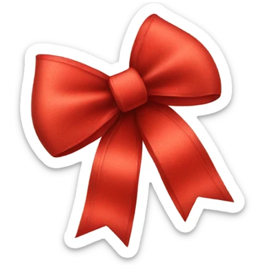 Red Christmas bow  sticker