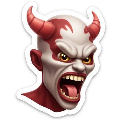 Demon+tongue out sticker