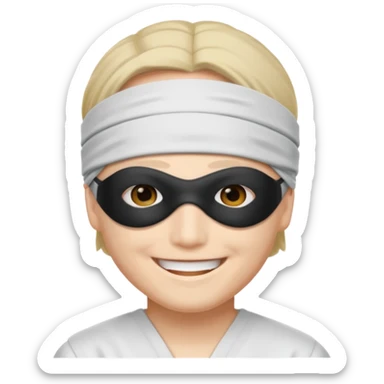 Gözleri bağlı sırıtan bir gojo satoru sticker