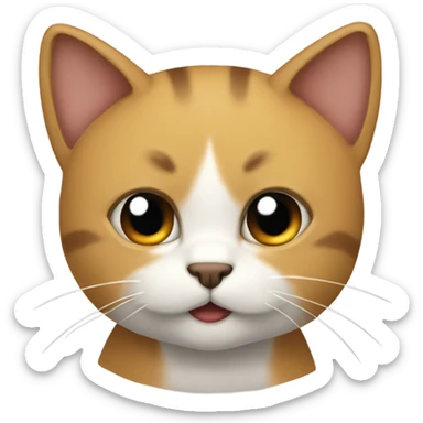 Gato con moño sticker