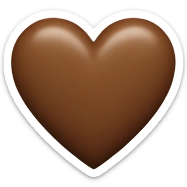 Brown heart  sticker