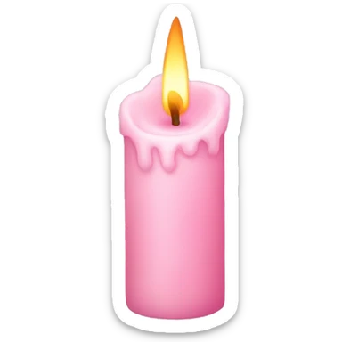 light pink candle sticker