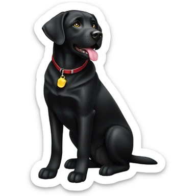 Black labrador  sticker