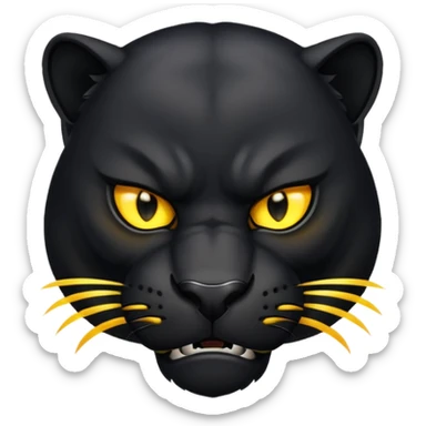 angry panther animal sticker