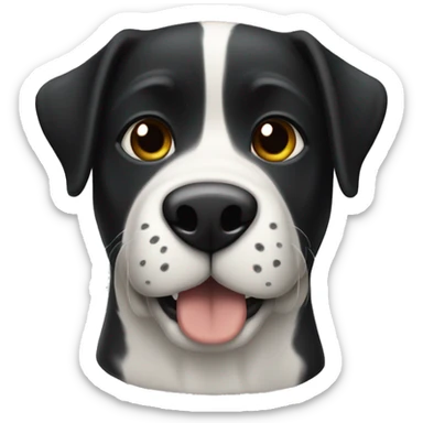 Perro negro y blanco  sticker