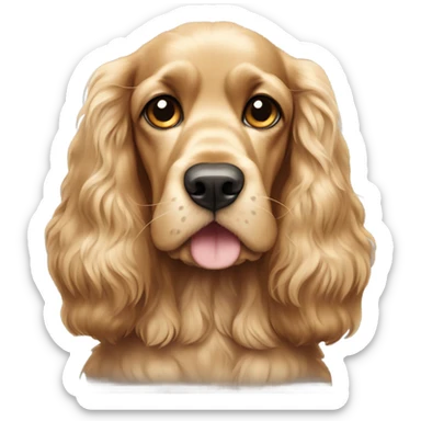 Dog-golden-english-cocker-spaniel-full-body-standing sticker