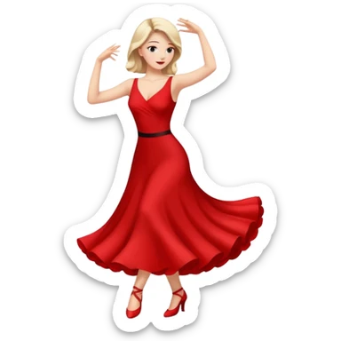 tango dancing woman emoji profile photo sticker