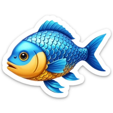 Fish drowning  sticker