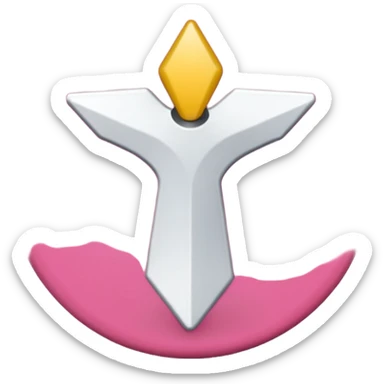 fleche directionelle blanche tres simple  sur fond de couleur rose sur un bouton   sticker