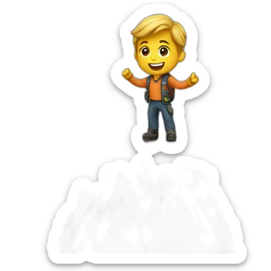 RAISE A BOY ON TOP OF A MOUNTAIN sticker