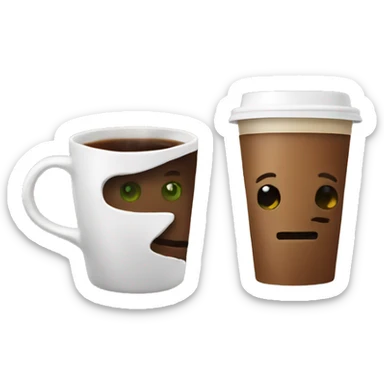 Tea meets coffee sticker