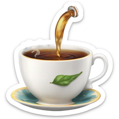Spilling tea  sticker