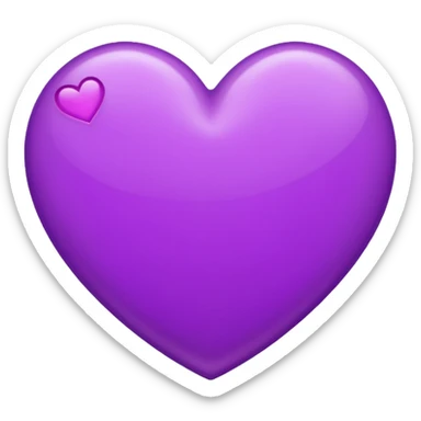 IOS's letter emoji but with a purple heart sticker