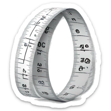 white measuring tape sticker