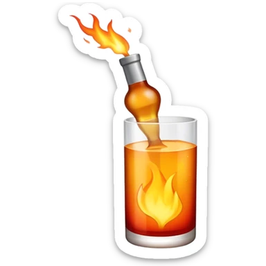Molotov cocktail sticker