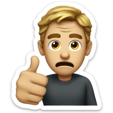 Annoyed thumbs up sticker