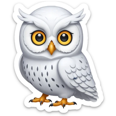 white winter & artic animal (owl)  sticker