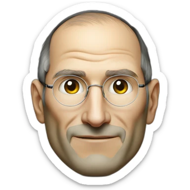 apple logo steve jobs eaten by steve jobs sticker