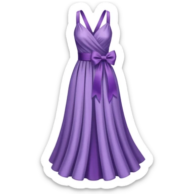 purple ribbon dress sticker