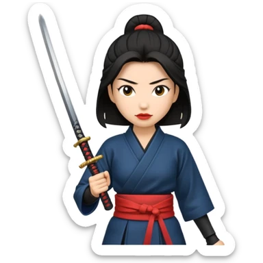 Female dangerous Thai samurai  sticker