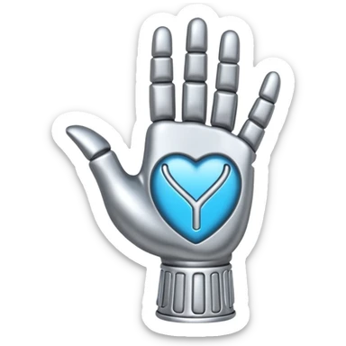 metal hand in I love you sticker