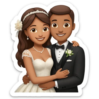 Just married couple sticker